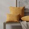 Yellow Geometric Woven Pattern Velvet Upholstery Fabric by The Yard - SKU: Lazo Harvest